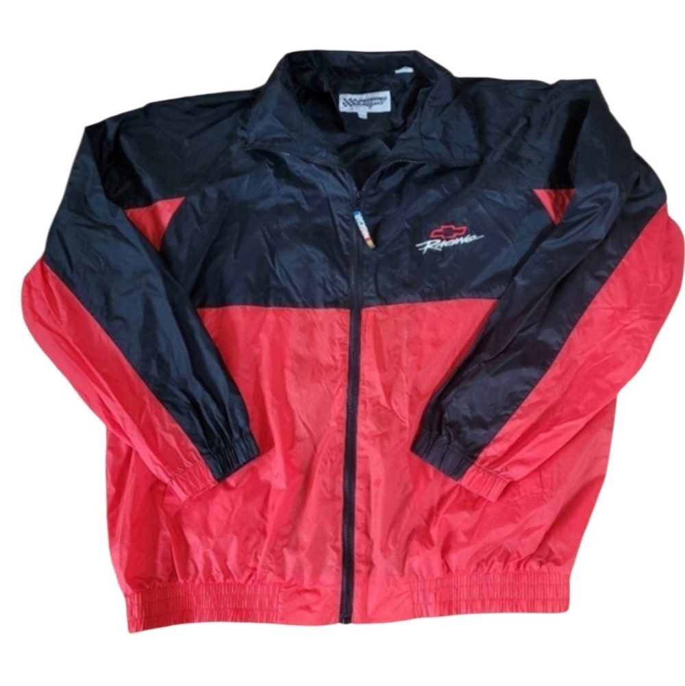 Vintage Checkered Flag Windbreaker Mens Size XL